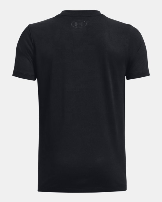 Boys' UA Tech™ Vent Jacquard Short Sleeve, Black, pdpMainDesktop image number 1